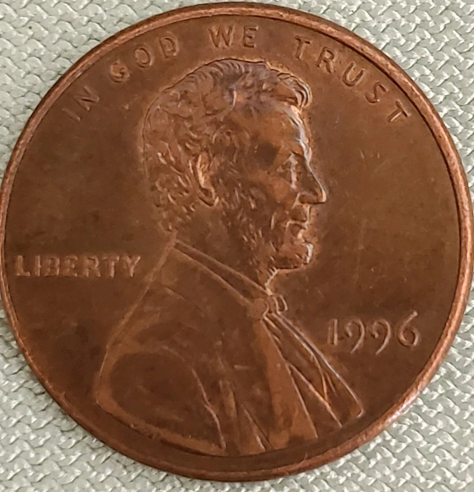 1996 Penny-  Lincoln  1 Cent Coin with Unique Errors  - Image 3 of 4