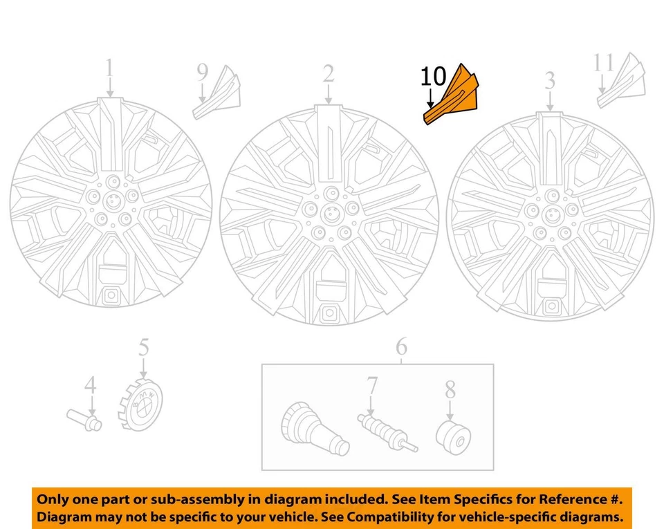 Tapa del panel de ajuste de inserción de rueda BMW iX 2022 2023 2024 2025 OEM Foto 3 de 4