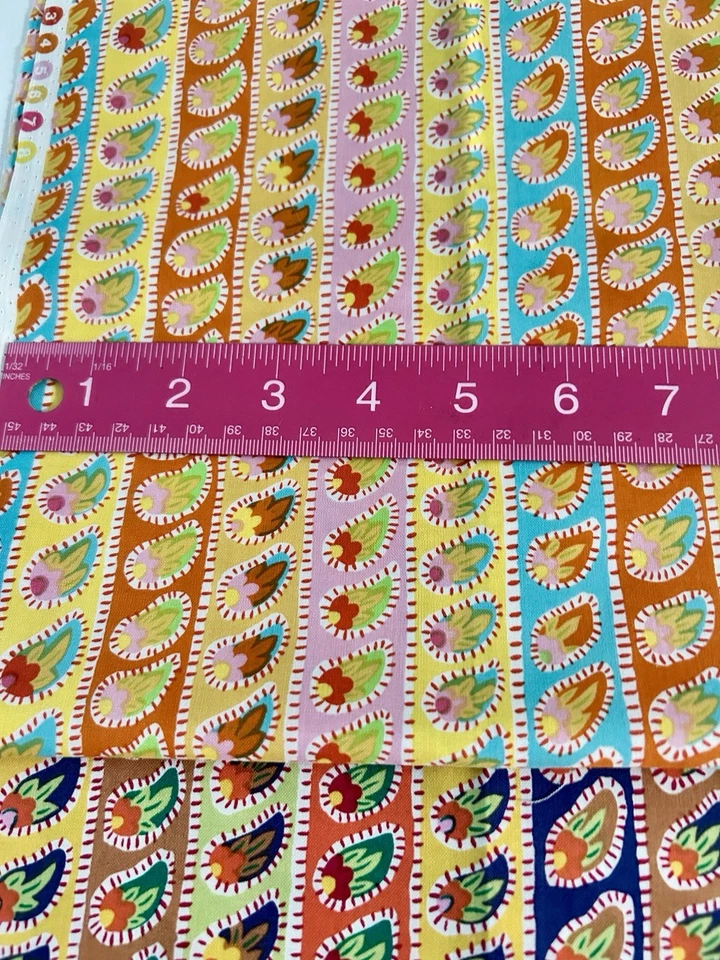 OOP Kaffe Fassett PAISLEY STRIPE GP32 (2) fat quarters original issue New - Image 4 of 4