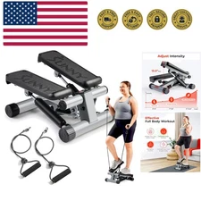 Mini Stepper for Exercise at Home, Stair Step Workout Machine with Resistance...