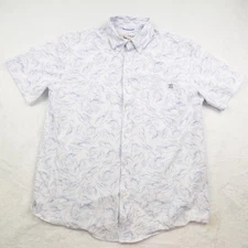 Huk Shirt Mens Large Fishing Short Sleeve Button Down Performance H1500079F-100