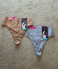 Maidenform Women's Tame Your Tummy Lace Thong Shapewear Size 2XL, 2 pack