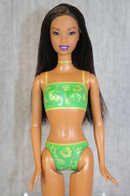 Barbie christie palmbeach みどり　未開封 BARBIE MATTEL Palm Beach Christie Fashion Doll 1990s Printed