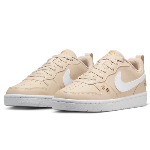 Nike Court Borough Recraft SE Big Kids' Shoes, Sanddrift/Twine/Black/White, 4.5 - Picture 2 of 8