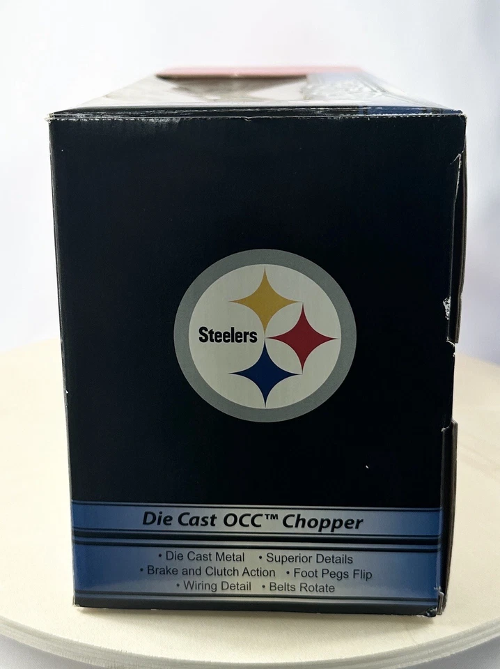 Ertl Collectibles 1:10 Scale Pittsburgh Steelers DieCast White Black OCC Chopper - Image 3 of 4