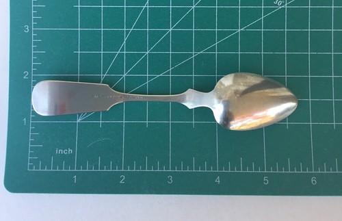 5 Antique American Coin Silver 5.75” Spoons Monogrammed R&W WILSON Philadelphia - Picture 10 of 12