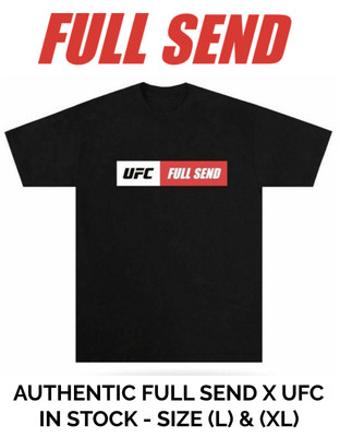 Full Send X UFC Box Logo Tshirt Black 