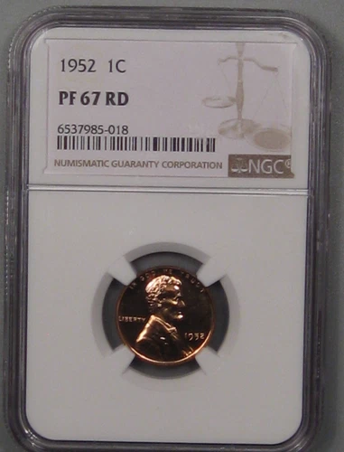 Gorgeous  RED PROOF 1952 LINCOLN Wheat Penny Cent. NGC PF67RD.  #120
