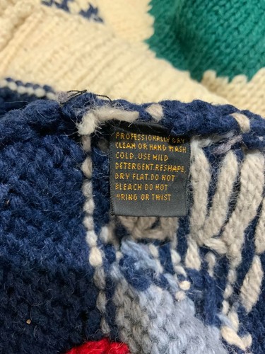Vintage 1989 EDDIEBAUER Cardigan Sweater Christmas Winter Festive Buttons LG - Picture 10 of 10
