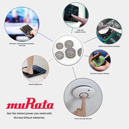 Murata CR2430 Battery 3V Lithium Coin Cell - Replaces Sony CR2430 (5 Count) - Picture 4 of 7