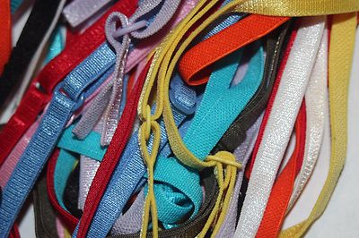 Random Grab Bag 10 pair adjustable BRA STRAP mask stretch elastic straps 1/4''
