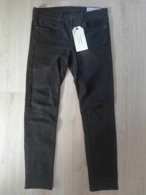 RAG & BONE Herren Jeans Hose W31 L32 M Slim Fit Washed black NEU mit Etikett