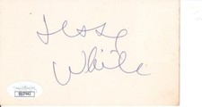 JESSE WHITE d 1997 Signed 3X5 Index Card Actor/Danny Thomas Show  JSA QQ27442