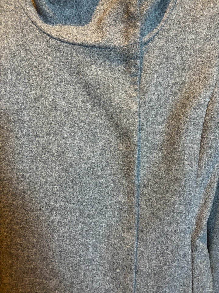 H&M Wool Blend Gray Belted Jacket Size 8 eBay