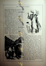 Crevasses & Moraine, Switzerland, Book Illustration (Print), c1890