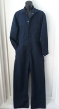 Roebucks Mechanic Work Overalls 46T Coverall Blue Zippered 12513 Vtg Made USA
