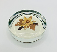 Vintage Wight Wax and Dried Flower Design Paperweight made in Newport - VGC
