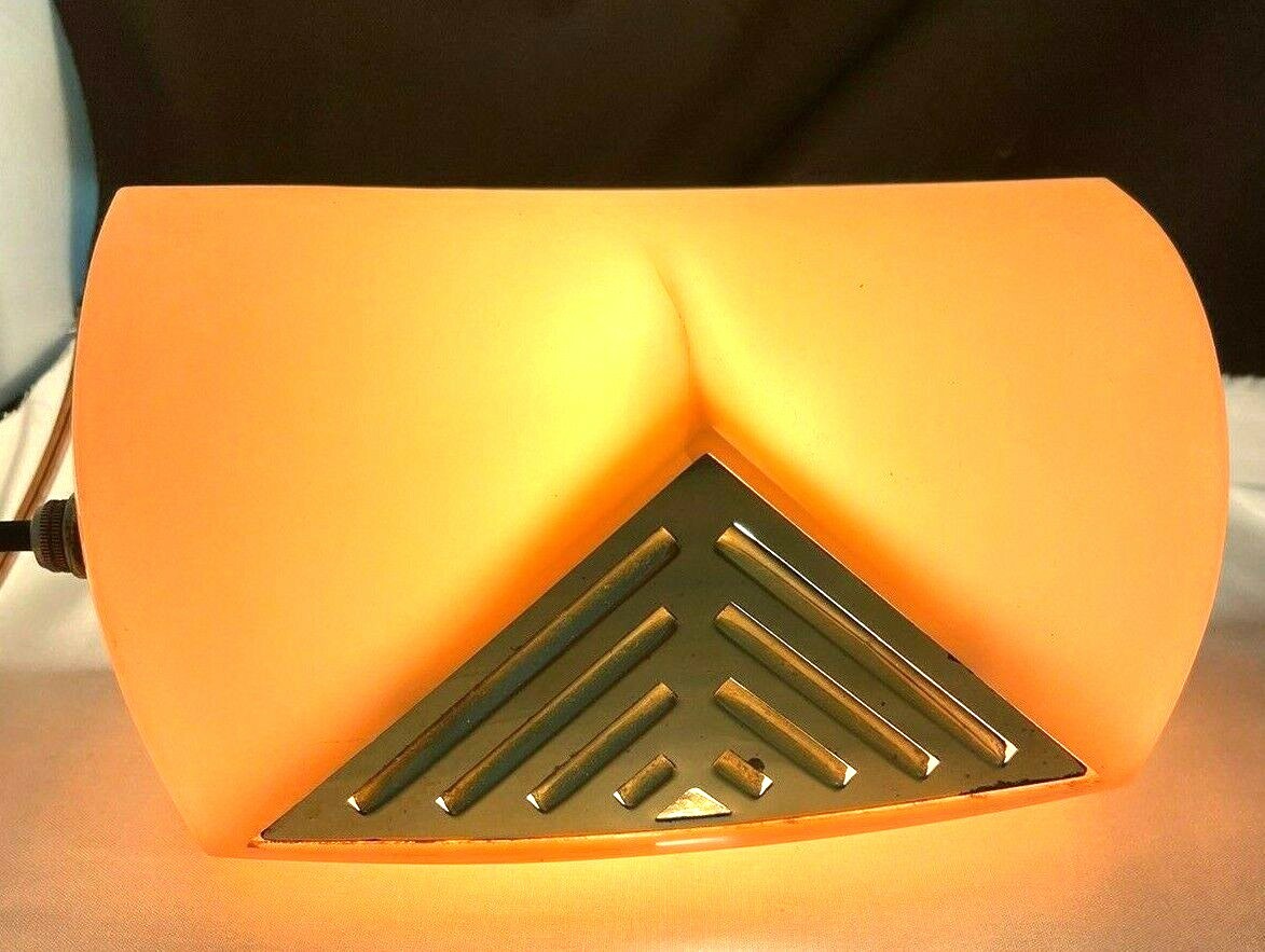 RARE MidCentury Modern Bed Lamp Sconce Pink Acrylic or Lucite Gold