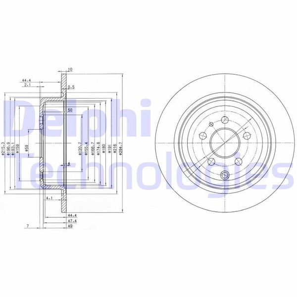 2X Delphi BG3049 Bremsscheibe FüR CitroËN Fiat Lancia Peugeot-image