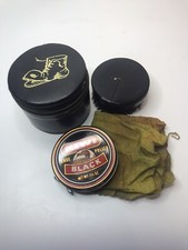 USED Vintage LEATHER SHOE/BOOT POLISH TRAVEL KIT VTG CASE Made In Austria