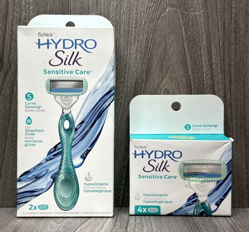 Schick Hydro Silk 5 Sensitive Care Women's Razor, 6 Razor Blade Refills