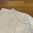 Population POP Suede Ivory Cream Tan Sherpa Lined Coat Jacket Womens Large CUTE! — photo 10