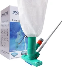 Portable Pool Vacuum Jet Underwater Cleaner W/Brush, Bag,6 Section Pole of 56.7"