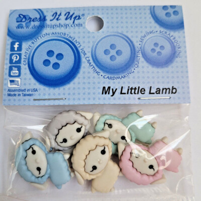 Knöpfe Neuheit Dress it up 3D Verzierungen - My little lamb