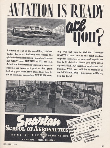 1936 Spartan Executive Aircraft Ad 2 25 22 F Ebay
