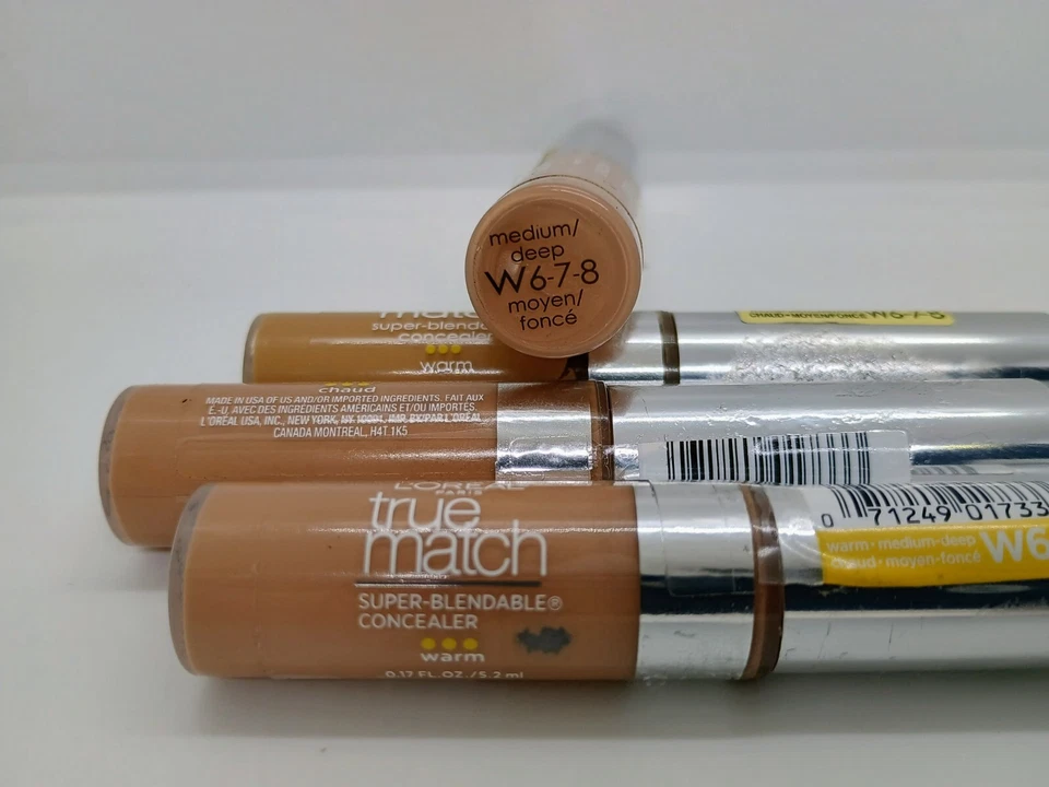 (4) Loreal True Match Super-Blendable Concealer NIP 0.17oz W6- 7-8 Medium Deep - Image 2 of 3