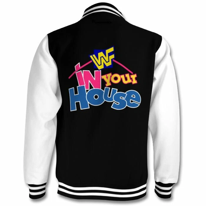 Wwe Jacket in your house wrestling varsity Jacket black