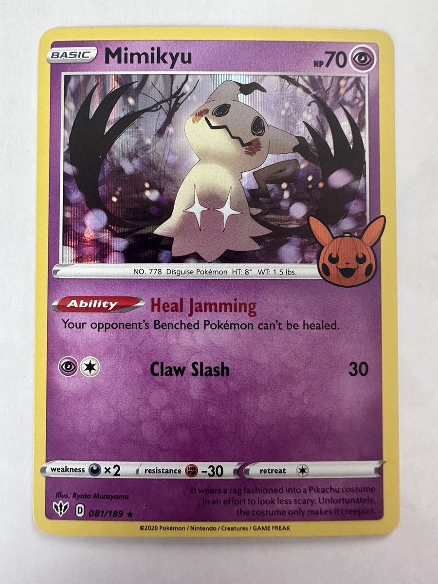 Pokemon Card Mimikyu 081/189 Holo Rare Trick Or Trade Halloween | eBay