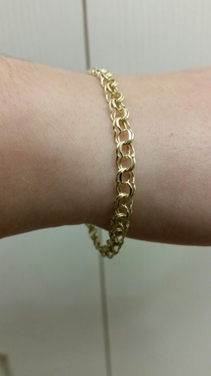 超目玉アイテム！ 【HYERES LOR】Colombed'Or 14K double chain bracelet Dia - www