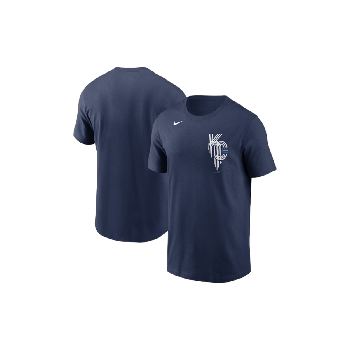 Kansas City Royals MLB Men's Nike City Connect Wordmark T-Shirt Navy Size  S, 2XL