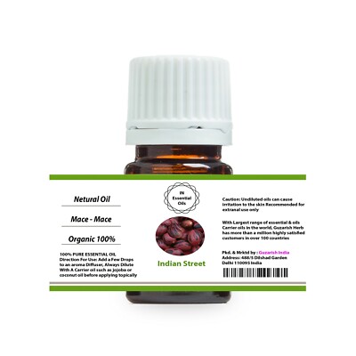 INDIAN STREET MACE PURE THERAPEUTIC GRADE ESSENTIAL OIL 3ML TO 100ML