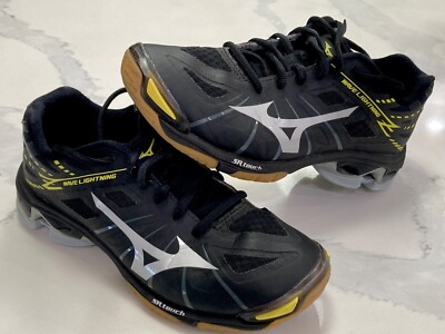 Mizuno Womens Wave Lightning Z2 430202 9073 Black Running Shoes Sneakers Size 8
