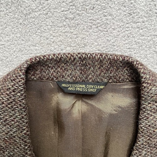 Harris Tweed Blazer 40s Brown VTG Bankers Halls Scotland Jacket Suit Sport coat - Picture 5 of 14