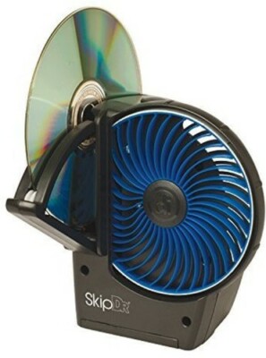 SkipDr CD & DVD Motorized Disc Repair System (Black/Blue) [New Cleaner]
