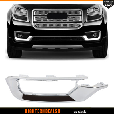 Front For 2013-2017 GMC Acadia Bumper Insert Fog Light Bezel(Passenger Side/RH)