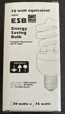 Warm White Compact Fluorescent Spiral Light Bulb 75 Watt Equivalent