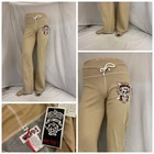 One Life 2 Live Sweatpants M Tan Cotton Poly Stretch Made USA NWT YGI N1-391CG