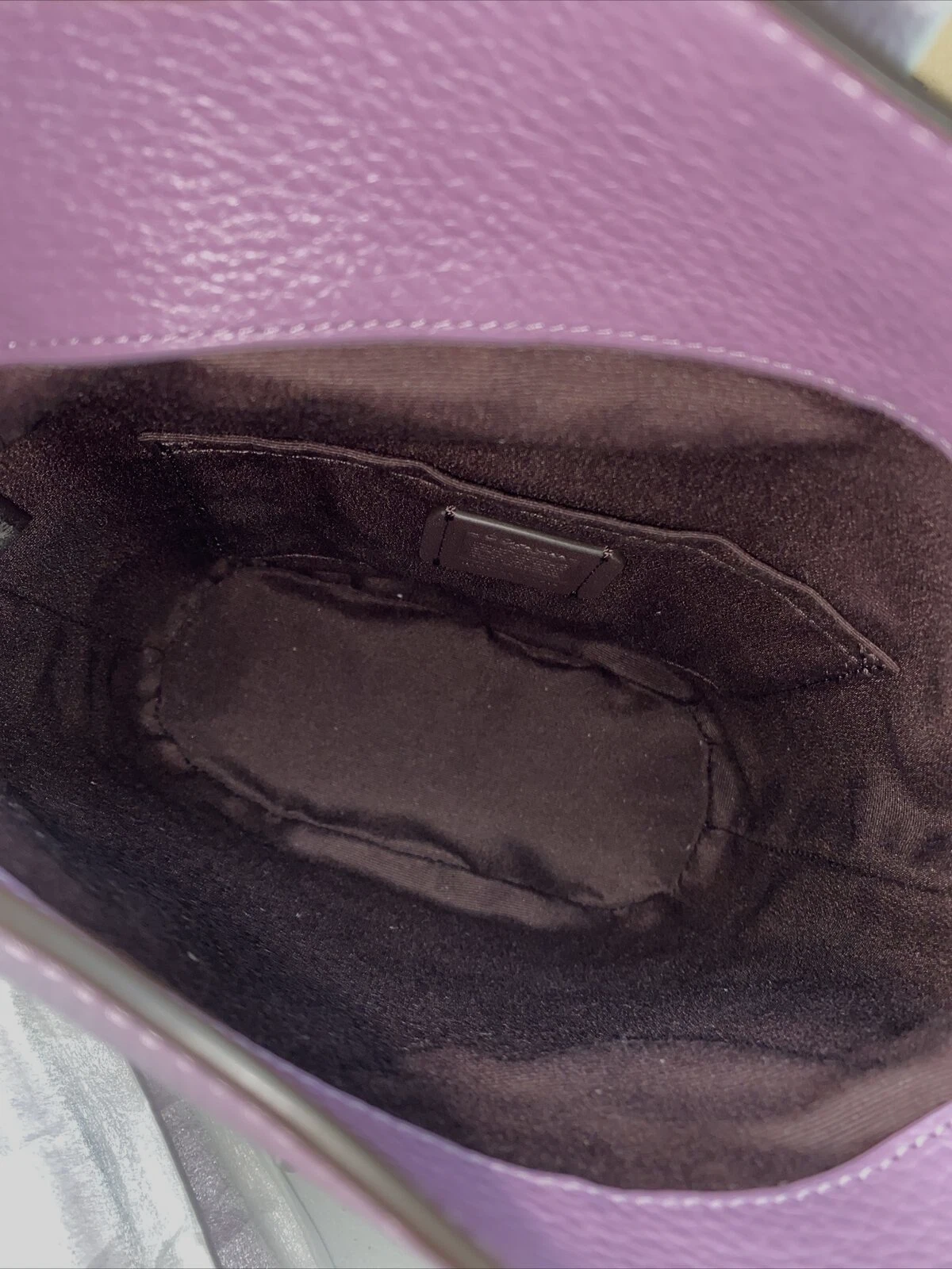 Borsa a tracolla Coach Addie in pelle in pelle orchidea viola in pelle di ciottoli C2814 Nuova con etichette