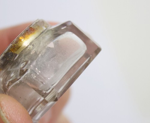 Antico cherubino doppio calamaio in argento massiccio fuso 1900 108g - Foto 17 di 24