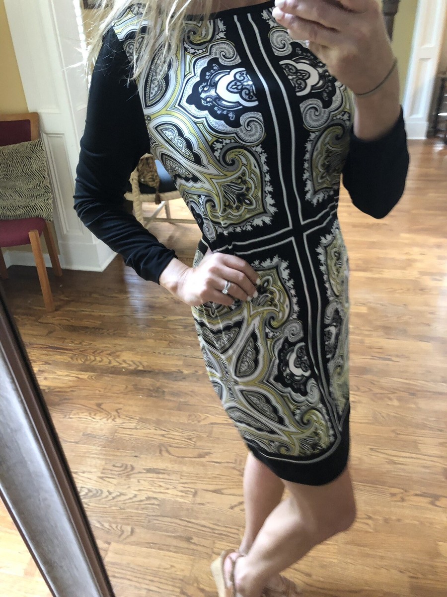 banana republic black and gold dress Banana Republic Tulip Wrap Dress – Isom Vintage