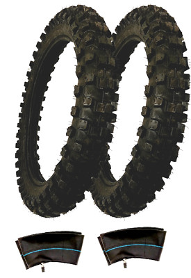 TWO SDG SSR HIGH PERFORMANCE TIRES AND TUBE 80/100-12 MOTORCYCLE MOTORBIKE