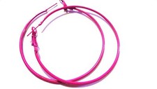 MEDIUM HOOP EARRINGS 2 INCH HOOP SIMPLE THIN HOOP EARRINGS ASSORTED COLORS