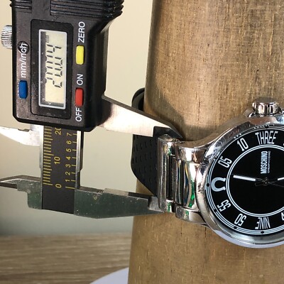 MOSCHINO MA15125G1NMF0000 関税送料込 Moschino Cheapandchic Men Black Dial Date Black Rubber 40mm