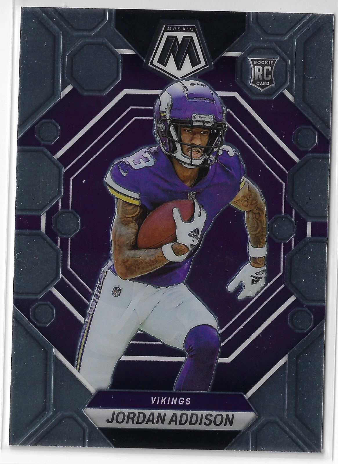 2023 Panini Mosaic Football Jordan Addison RC #337 Minnesota Vikings Rookie