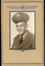 Vintage US Military Photo Portrait Serviceman Air Force World War II WWII