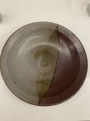 Artisan Made Pottery Stoneware Shallow Bowl - Signed